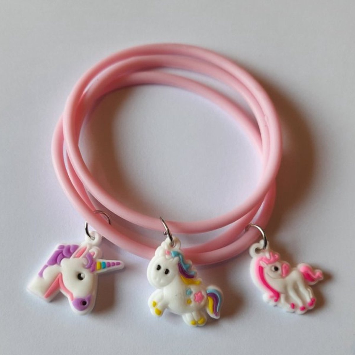 Armband Eenhoorn | Unicorn | Setje van 3 Armbandjes | Lichtroze